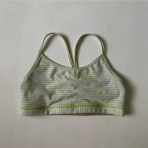White & Lime Green Lululemon Sports Bra